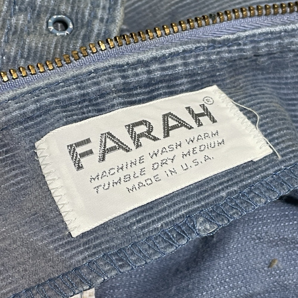 Vintage Blue Corduroy‎ Jumpsuit made in USA 70s Bell bottoms FARAH 4T? Toddler - Picture 13 of 16